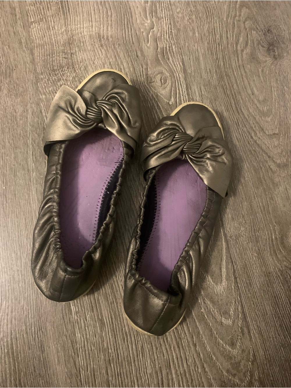 Soludos Metallic Bronze Knot Ballet Flats